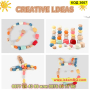 Детска дървена игра с цветни камъчета за баланс и декорация - КОД 3607, снимка 15