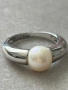 Уникален стилен дизайнерски сребърен пръстен с естествена перла , снимка 7