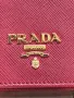 Prada Small Card Case Wallet Red Saffiano , снимка 5