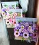 Кутии книги и микс от сапунени цветя в три размера, снимка 1 - Подаръци за жени - 45496018