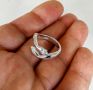 Сребъре пръстен с майчини ръце, красив сребър пръстен, уникален пръстенрегулируем пръстен-925 сребро, снимка 5