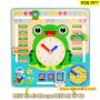Детски дървен календар с часовник - КОД 3977, снимка 1 - Образователни игри - 45467117