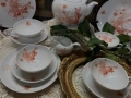 Seltmann Vohenstrauß 1965 Комплект за чай🧡 Бял порцелан и оранжеви цветни клонки. , снимка 16