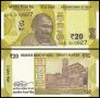 ❤️ ⭐ Индия 2020 20 рупии UNC нова ⭐ ❤️, снимка 1