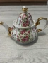 Френски порцеланов сервиз Limoges  ръчно рисуван . Чайник, захарница, 6 чаши и 6 чинии , снимка 10