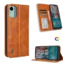 Nokia C12 Retro Texture Wallet Калъф и Протектор, снимка 4