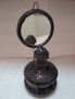 Стара газена лампа с огледало, снимка 1