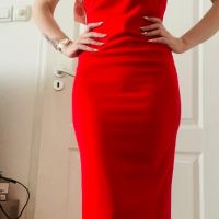 Дамска червена рокля с гол гръб, снимка 4 - Рокли - 39033296