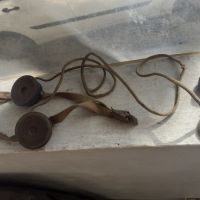Стари слушалки от радио или радиостанция предполагам военни, снимка 4 - Антикварни и старинни предмети - 45209147