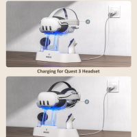 NexiGo Enhanced Charging Dock с LED светлина за Oculus Quest 3, снимка 8 - Аксесоари - 45094623