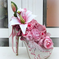Обувка  с перли и цветя, снимка 4 - Подаръци за сватба - 44969077