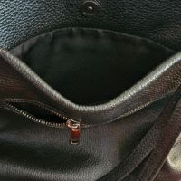 Дамска чанта от естествена кожа цвят черен , снимка 5 - Чанти - 45769386