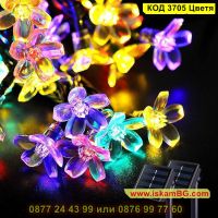 Соларни лампички за градина цветя с 8 режима на светене в различни светлини - КОД 3705 Цветя, снимка 2 - Градински мебели, декорация  - 45098744