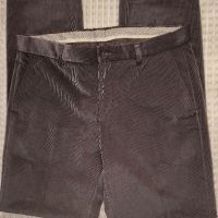 Елегантен мъжки панталон от тъмнокафяво кадифе - номер 46, снимка 5 - Панталони - 45267084