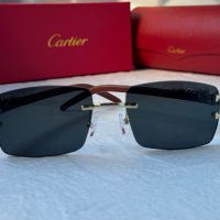 Cartier висок клас слънчеви очила Мъжки Дамски слънчеви с дървени дръжки, снимка 11 - Слънчеви и диоптрични очила - 45584792