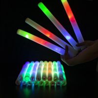 Цветен RGB LED светещ стик от пяна, парти стик. Светодиодните пръчки от пяна имат 3 различни режима , снимка 5 - Лед осветление - 45780243