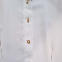 Дамска риза с къс ръкав бяла екрю, снимка 2 - Ризи - 45768806