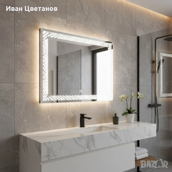Стилно LED огледало, снимка 1