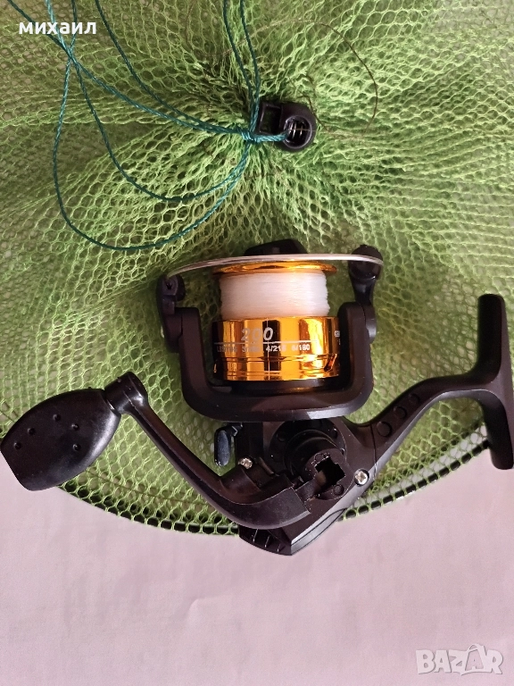 Риболовна макара с корда подарък живарник, снимка 1