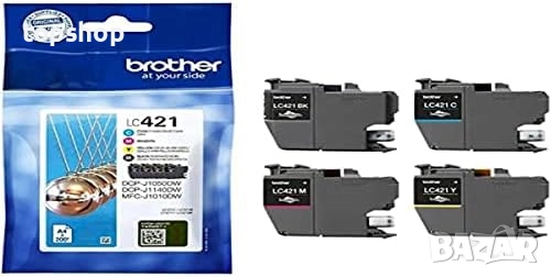 Оригинални мастилени касети Brother LC421 - черно, жълто, циан, магента , снимка 1