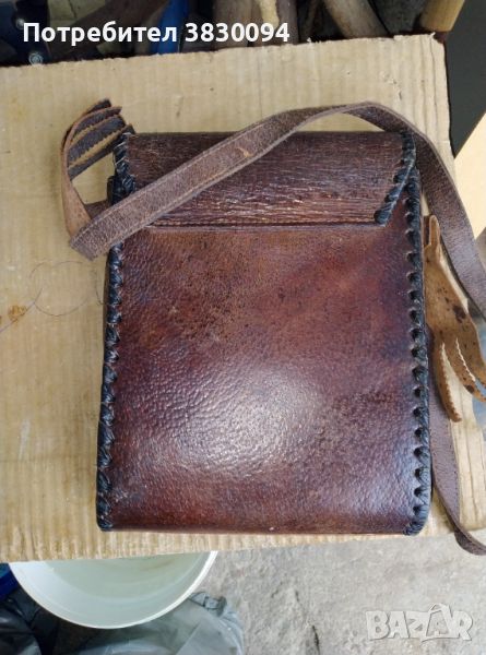 Стара дамска кожена чанта, снимка 1