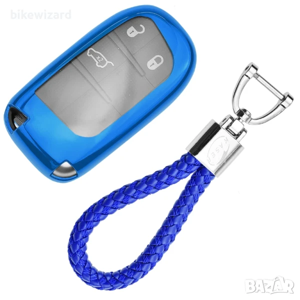 Силиконов калъф за ключ подходящ за Jeep Cherokee Renegade, Fiat 500X НОВО, снимка 1