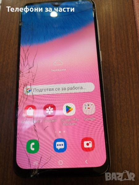 Оригинален дисплей с рамка за Samsung A30s, снимка 1