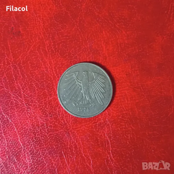 Германия 5 марки 1975  'J' - Хамбург, снимка 1