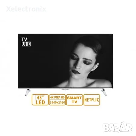 Телевизор SMART NEO LED-43418 UHD SW, LED 4K UHD, 43''(109см), снимка 1