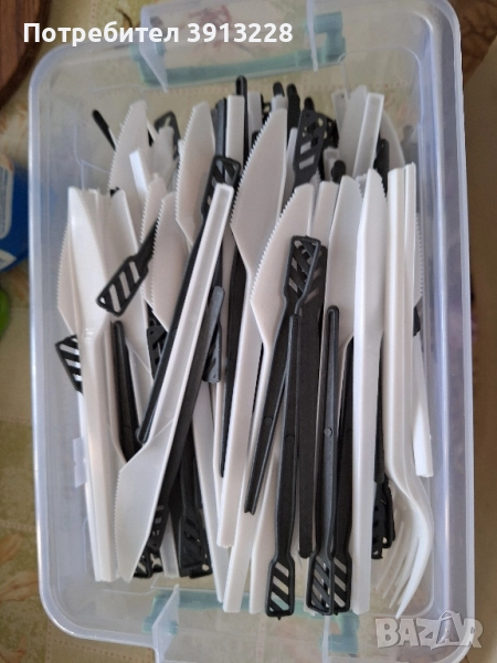 Вилици, ножчета и бъркалки пластмаса., снимка 1