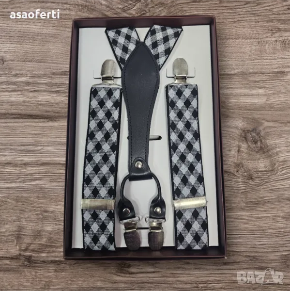 Луксозни мъжки тиранти с щампа - #525, снимка 1