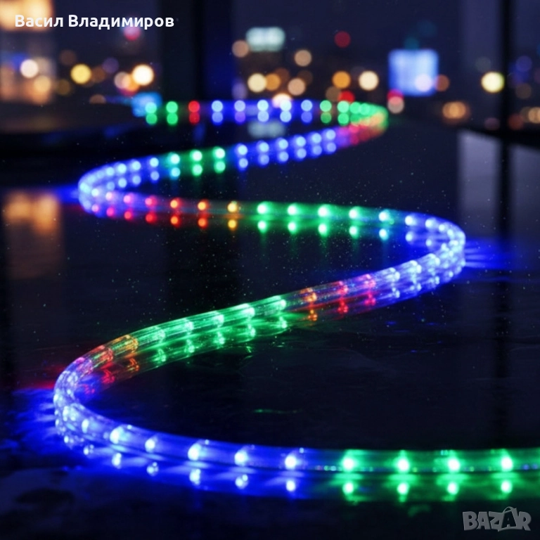 Светещ LED маркуч за коледна украса, снимка 1