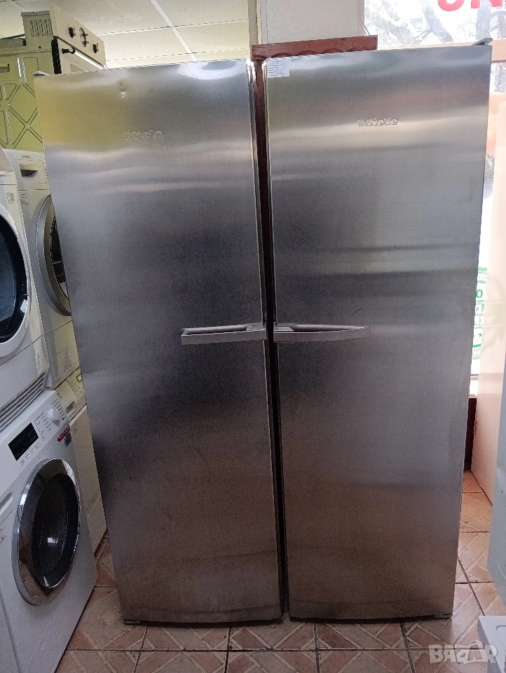 Комплект огромни иноксова фризер и хладилник Миеле Miele Made in Germany 2 години гаранция!, снимка 1