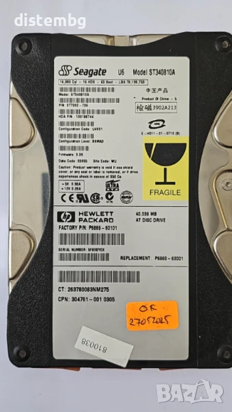 Хард диск 40GB IDE Seagate ST340810A, снимка 1