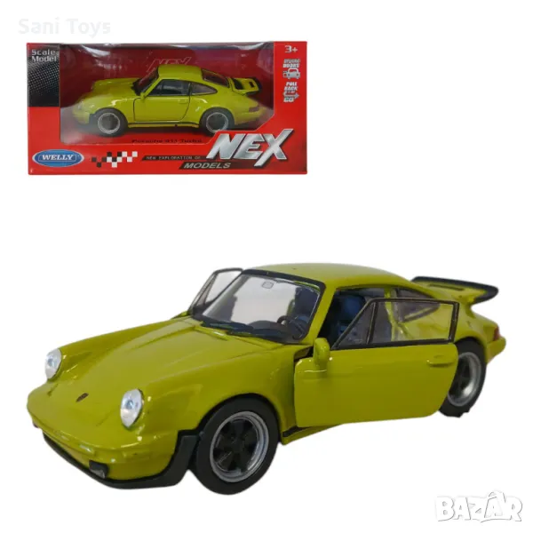 Метална кола Welly NEX – Porsche 911 Turbo, 1:34, снимка 1