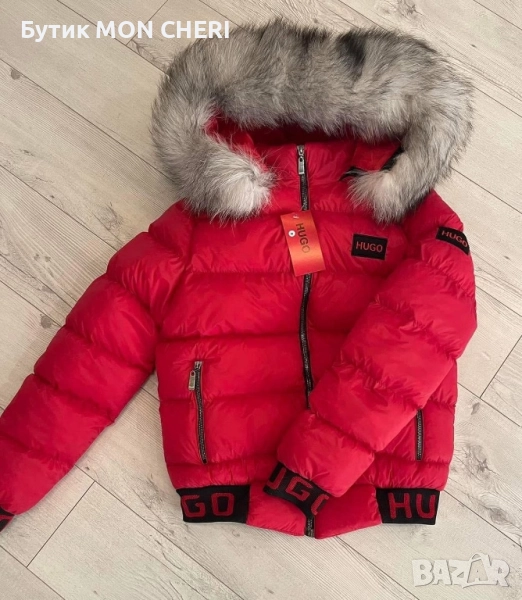 Дамско червено зимно яке Hugo Boss, снимка 1