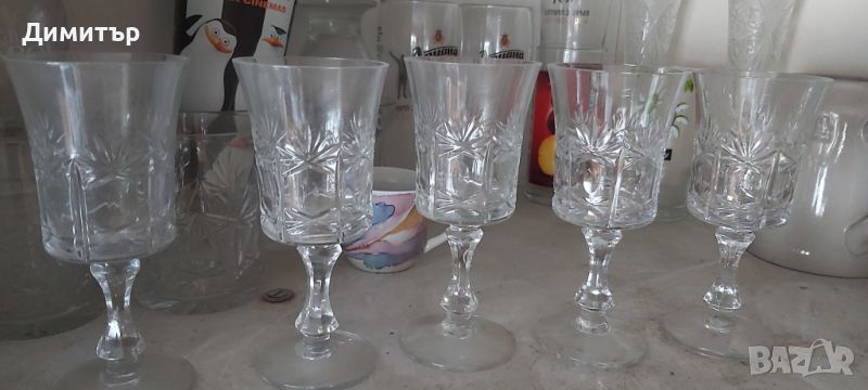 Продавам 5броя кристални чаши , снимка 1