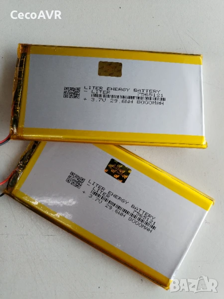 Полимерна литево-йонна батерия 7565121, снимка 1