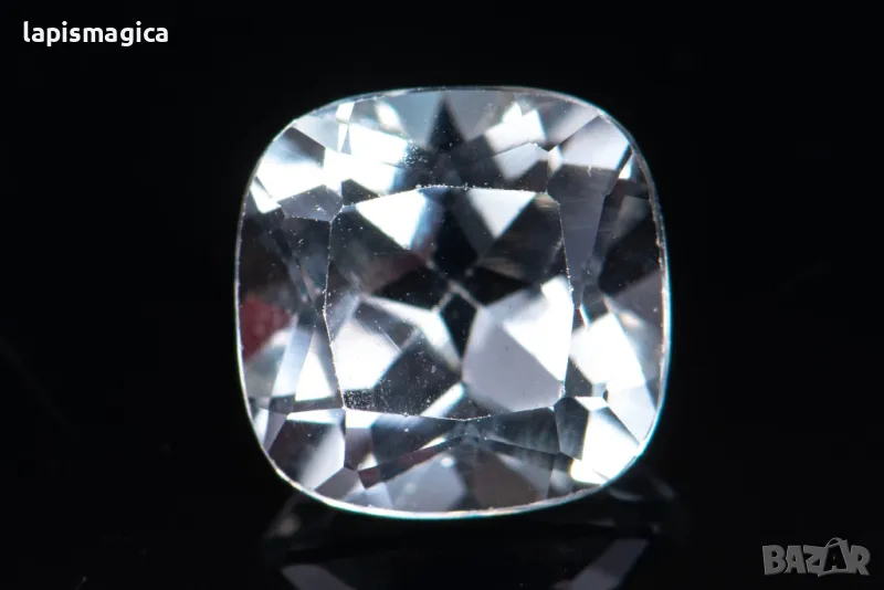 Бял топаз 1.97ct 7mm cushion шлифовка #4, снимка 1