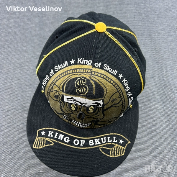 New Era 59Fifty King of Skull Snapback Cap Size 7, снимка 1