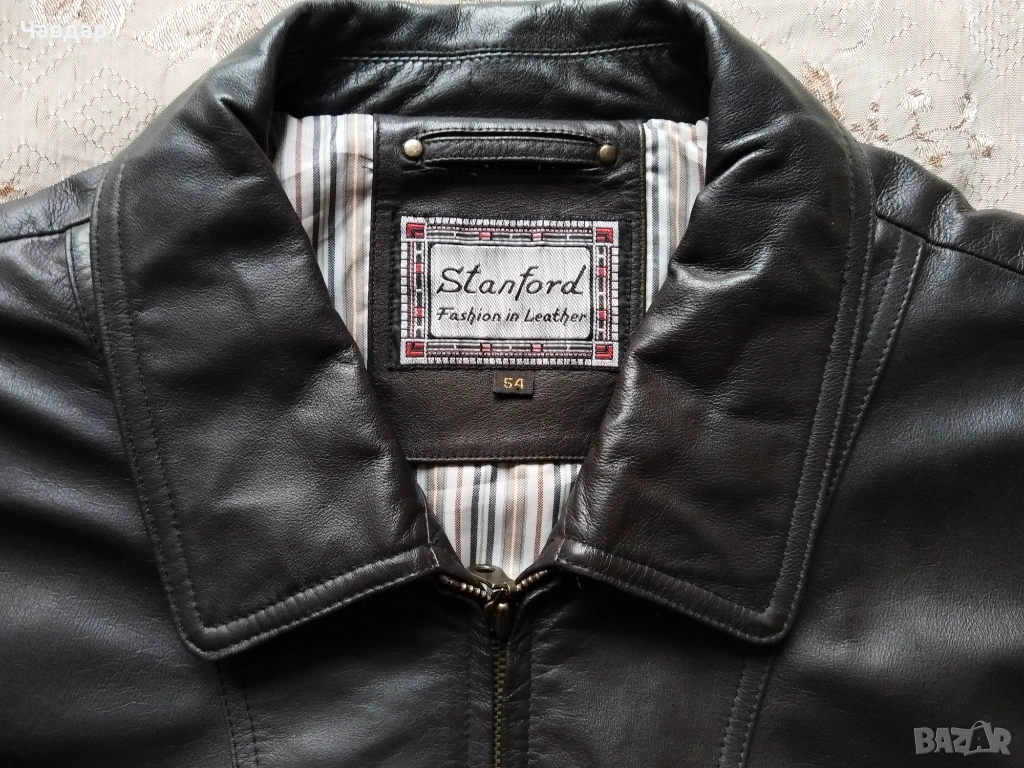 Мъжко кожено яке Stanford - размер XL/XXL, снимка 1
