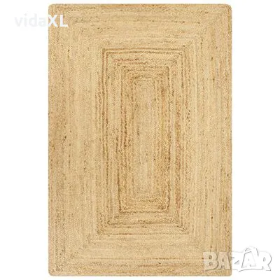 vidaXL Ръчно тъкан килим от юта, естествен цвят, 80x160 см(SKU:133728, снимка 1