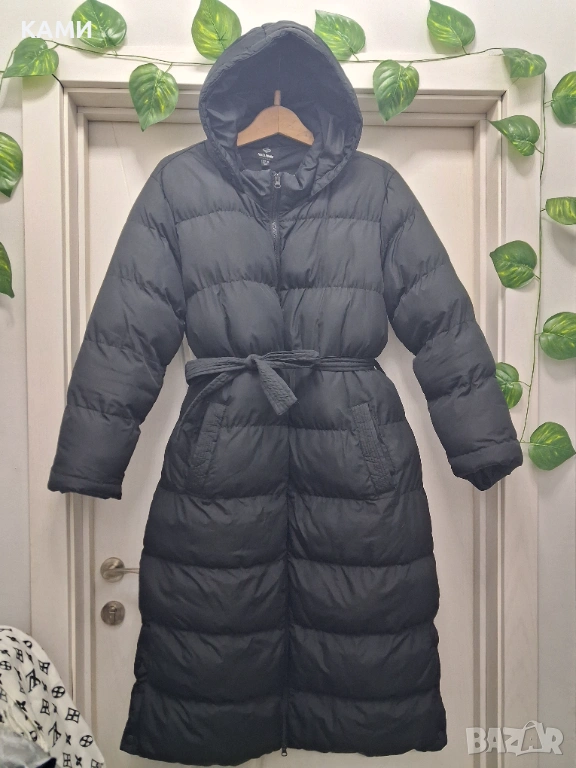 Дамско дълго Черно зимно яке , снимка 1