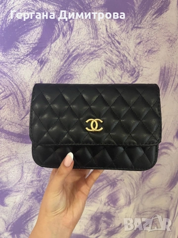 Елегантна черна чанта Chanel , снимка 2 - Чанти - 53429575