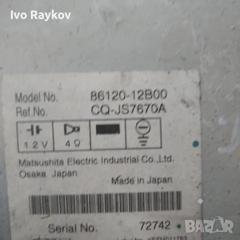 TOYOTA COROLLA CAR RADIO CD 86120-12B00 CQ-JS7670A, снимка 3 - Части - 47551009