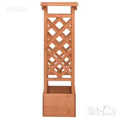 vidaXL Плантер с решетка и арка, 49x39x117 см, чам(SKU:316391), снимка 3 - Други - 49095883