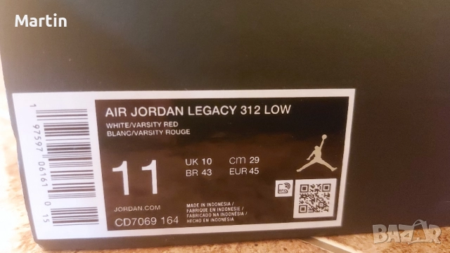 AIR Jordan Legacy 312 LOW , снимка 4 - Маратонки - 52561364