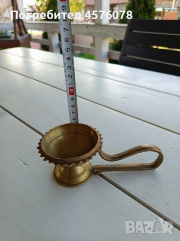 масивни ,бронзови стари кандило и пепелник, снимка 2 - Колекции - 54211963