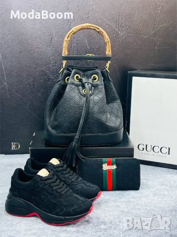 Gucci | стилни дамски черни компоненти , снимка 8 - Дамски елегантни обувки - 46672903