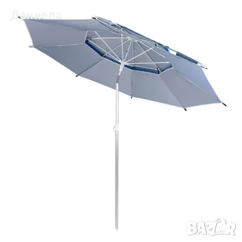 Плажен чадър Muhler – Широка сянка, пълна защита и интелигентен комфорт, снимка 2 - Други стоки за дома - 49859873